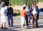 05/01/2008: Un lesionado al chocar un auto y una moto.  El instructor Judicial junto a personal de polic�a Cient�fica y testigos del hecho. 